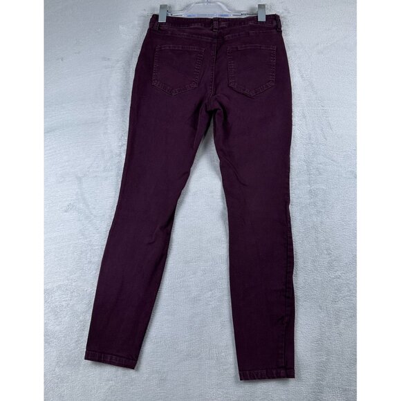 Fat Face Skye Skinny Jeans Womens Size 6 Mid Rise Denim Stretch Maroon - Picture 2 of 13